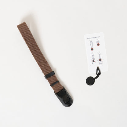 Brown Nylon Camera Strap, Neck, Lanyard or Wrist + Peak Design Anchors