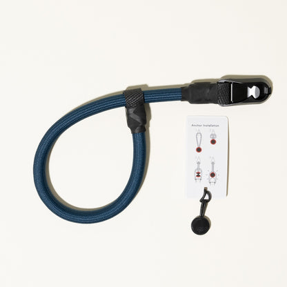 Climbing Rope Camera Strap, Red, Black or Blue, Neck 42" or Wrist + Peak Design Anchors