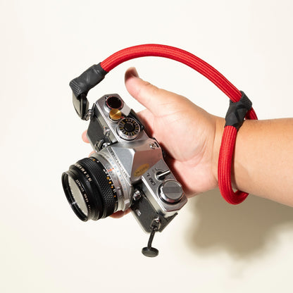 Climbing Rope Camera Strap, Red, Black or Blue, Neck 42" or Wrist + Peak Design Anchors