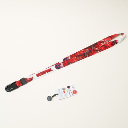 Superhero Print Camera Lanyard, Spider-Man or Deadpool, 1" x 38" + Peak Design Anchor