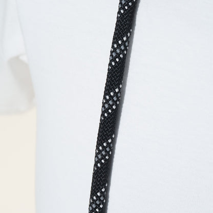 Black Reflective Rope Camera Neck Strap + Peak Design Anchors
