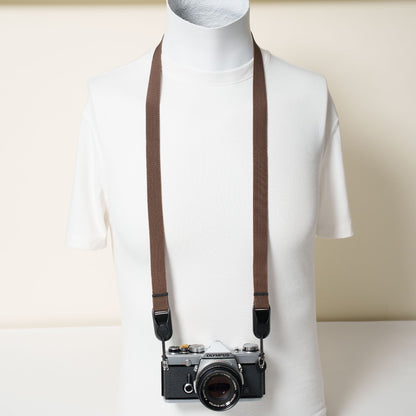Brown Nylon Camera Strap, Neck, Lanyard or Wrist + Peak Design Anchors