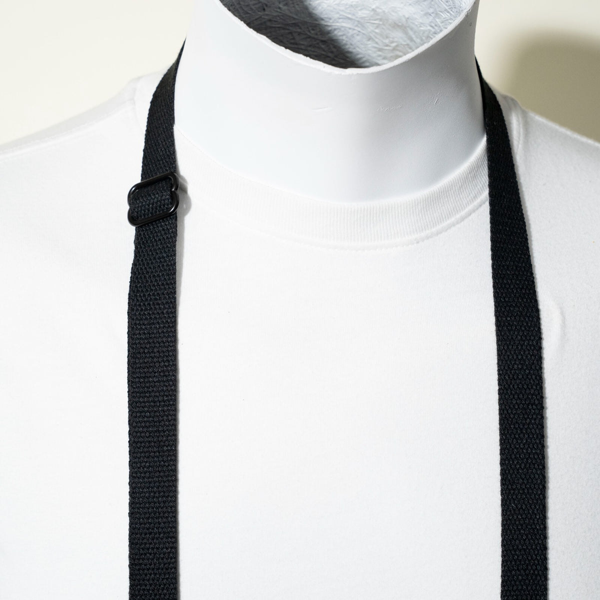 Black Cotton Camera Strap, 3/4" Slim, Adjustable 26-50" + Peak Design Anchors