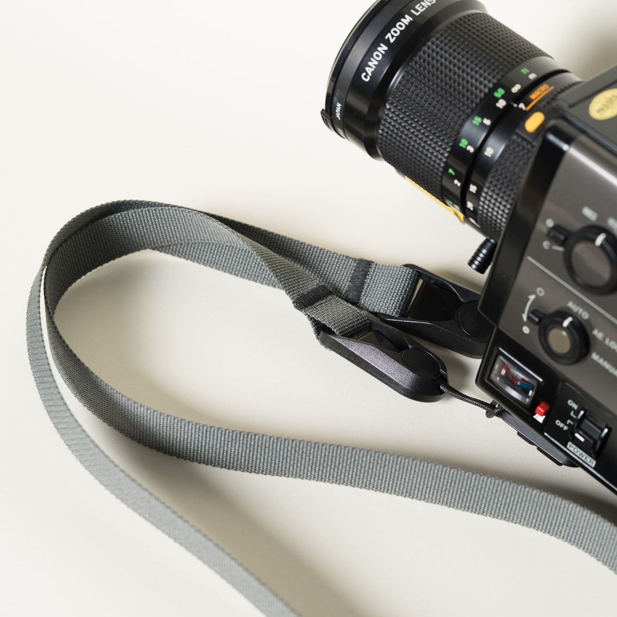 Grey Slim Minimalist Camera Neck Strap 42" x 3/4" + Peak Design Anchors