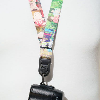 Japanese Print Camera Lanyard, Great Wave, Dragon or Anime, 1" x 38" + Peak Design Anchor