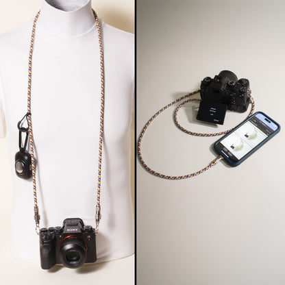48" Camera Strap with Built-In USB-C Cable for Photo Transfer