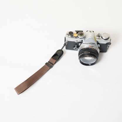 Brown Nylon Camera Strap, Neck, Lanyard or Wrist + Peak Design Anchors