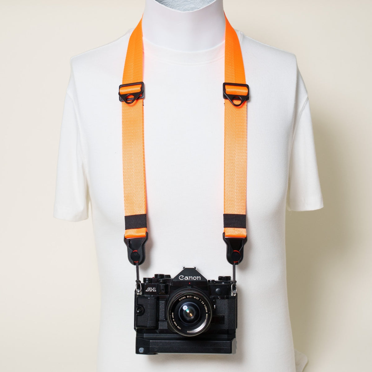 Premium Dual Adjustable Camera Strap 32-50", Tangerine or Purple + Peak Design Anchors