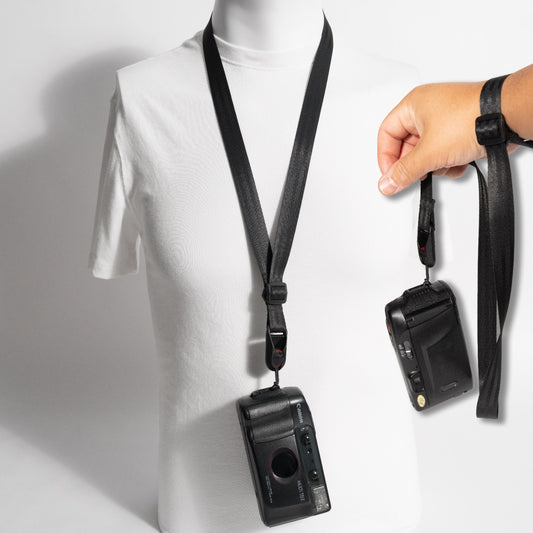 Black Pocket Camera Lanyard Strap, Adjustable 40-60" Loop + Peak Design Anchor