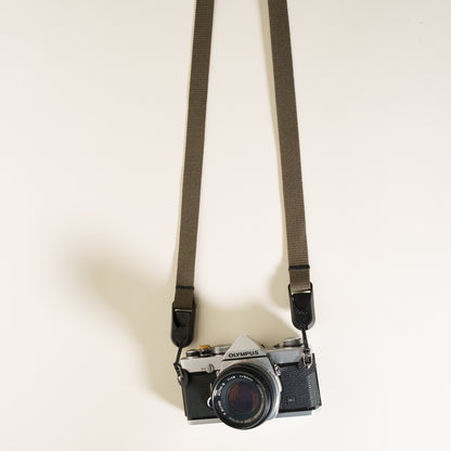 Olive Green Nylon Camera Strap 40" x 3/4" + Peak Design Anchors