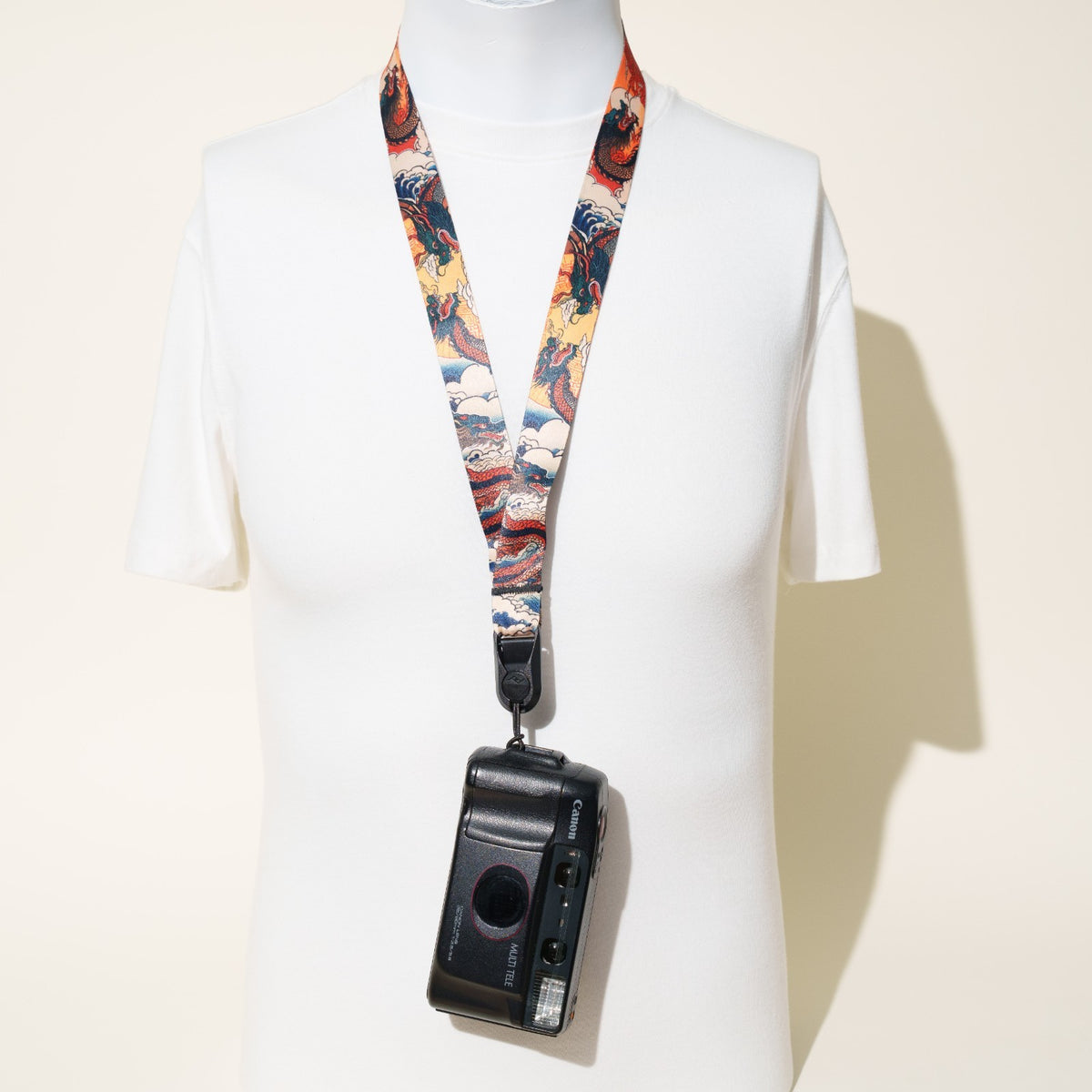 Japanese Print Camera Lanyard, Great Wave, Dragon or Anime, 1" x 38" + Peak Design Anchor