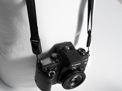 Black Slim Camera Strap Combo, 32-58" Adjustable Neck + 16" Wrist Strap