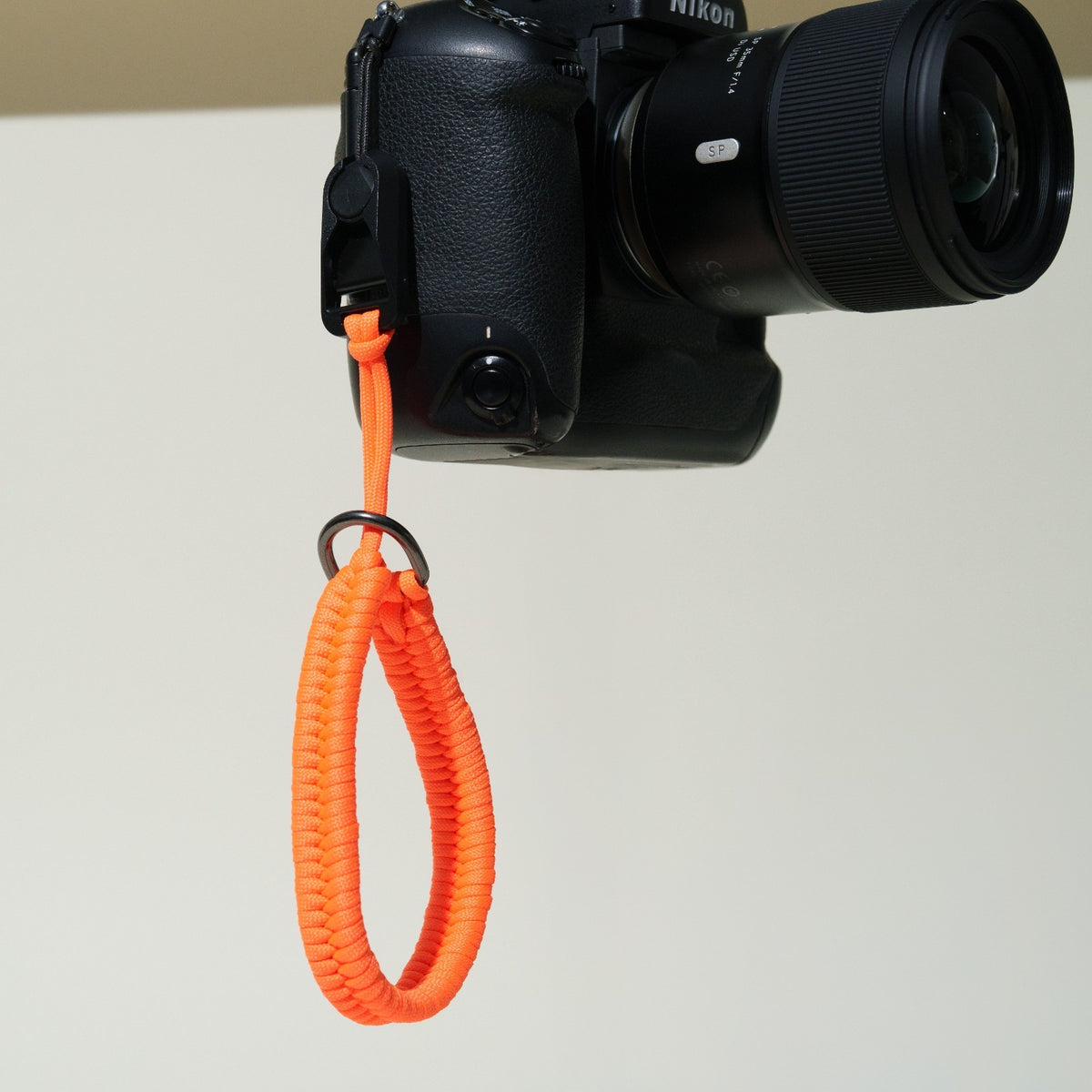 Braided Nylon Rope Camera Wrist Strap 14", Red, Gray or Orange + Peak Design Anchor