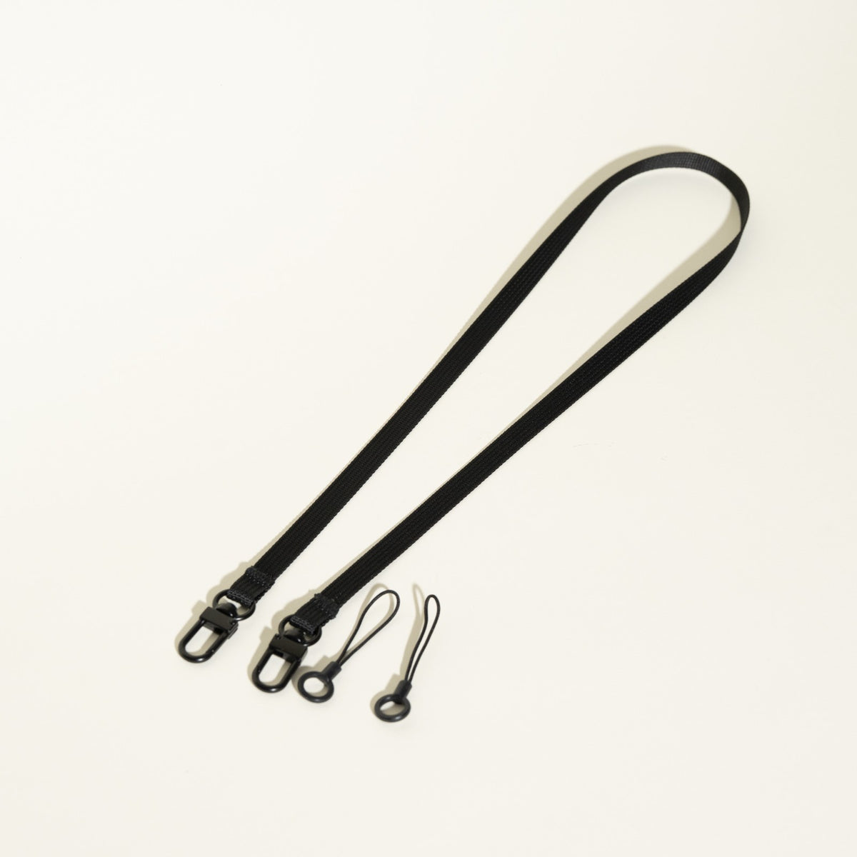 Slim Black Nylon Camera Neck Strap 32", Swivel Clasp Quick Release