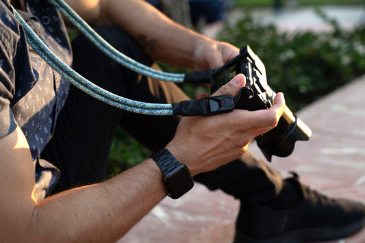 Glacier Blue & Teal Rope Camera Strap, Neck or Wrist + Peak Design Anchors