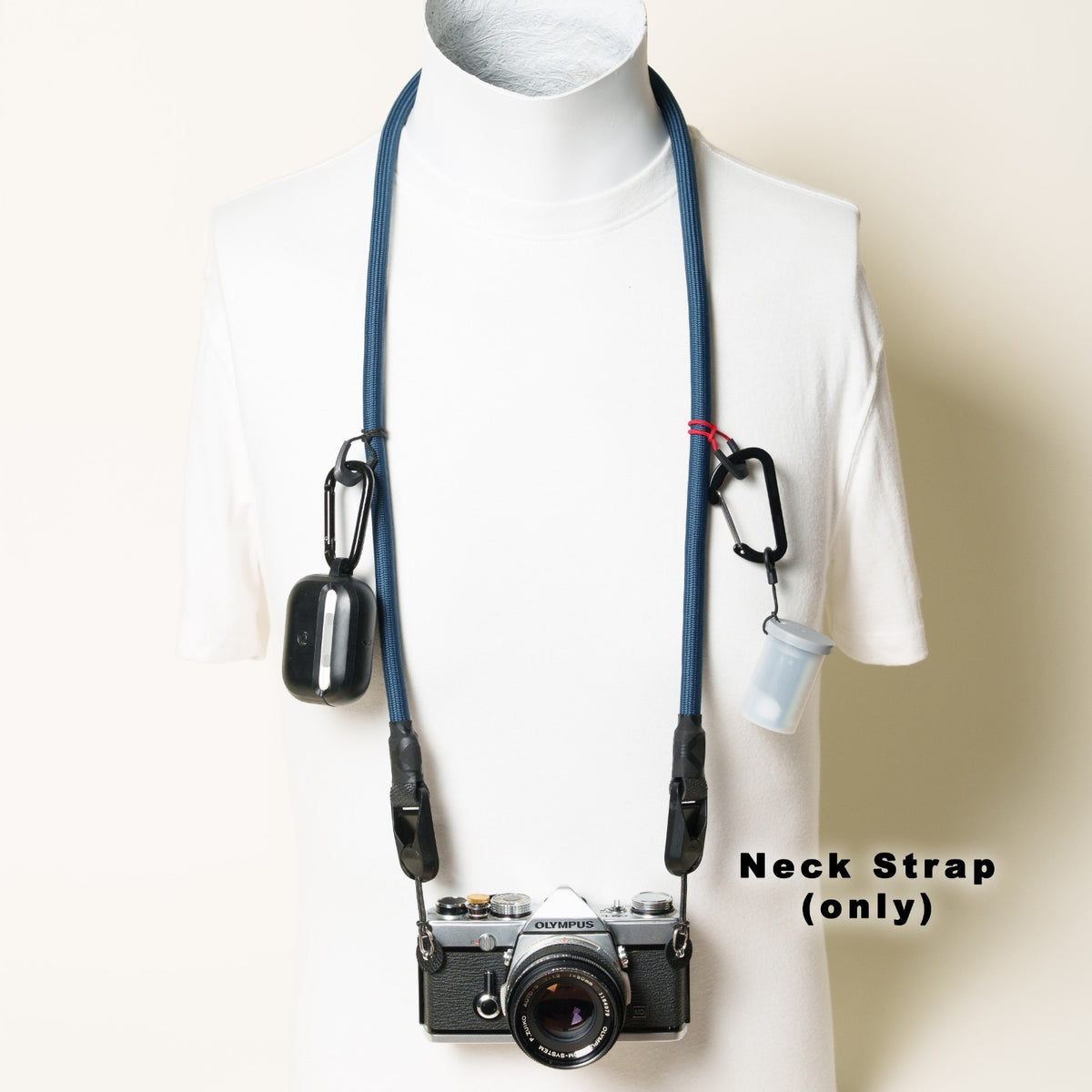 Climbing Rope Camera Strap, Red, Black or Blue, Neck 42" or Wrist + Peak Design Anchors