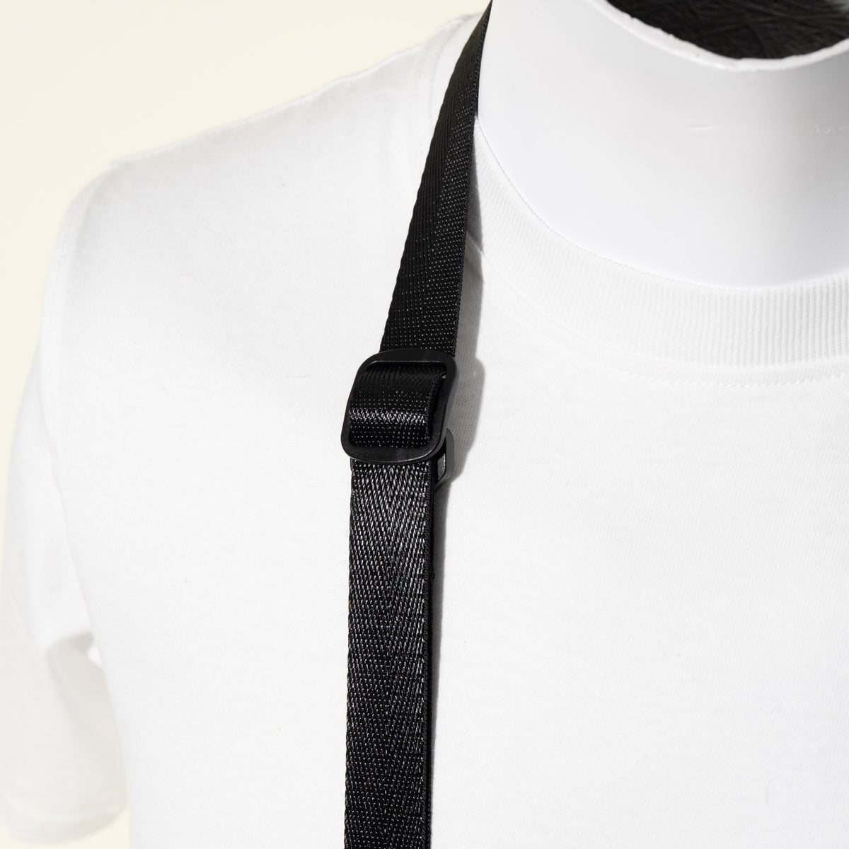 All-Black Nylon Camera Strap 1.25", Adjustable 32-58" + Peak Design Anchors