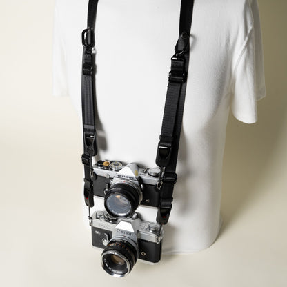 Dual-Tier Camera Strap 38-50" with Side Straps + 4 Peak Design Anchors