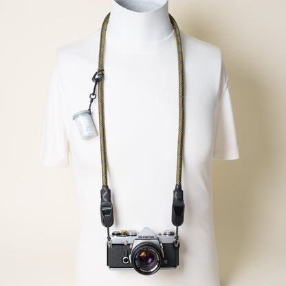 Green Climbing Rope Camera Strap 40", Neck or Wrist + Peak Design Anchors