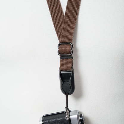 Brown Nylon Camera Strap, Neck, Lanyard or Wrist + Peak Design Anchors
