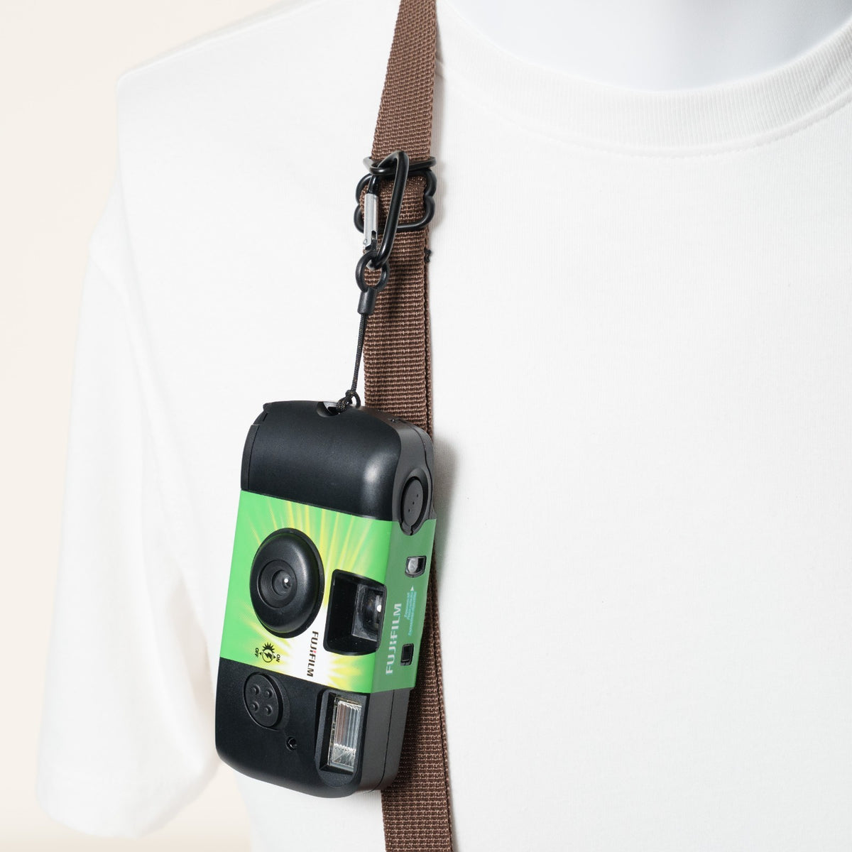 Brown Nylon Camera Strap, Neck, Lanyard or Wrist + Peak Design Anchors