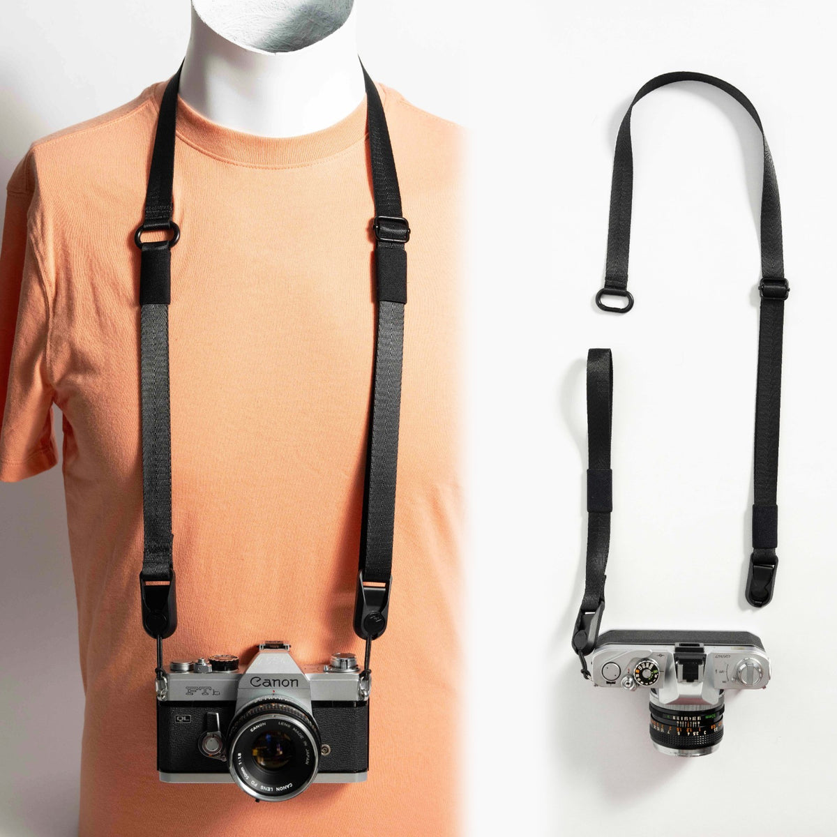 3-in-1 Camera Strap, Neck, Wrist & Crossbody, Adjustable 28-48" + Peak Design Anchors
