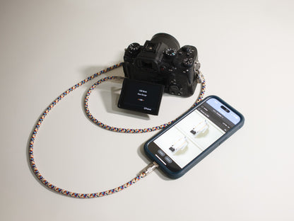 48" Camera Strap with Built-In USB-C Cable for Photo Transfer