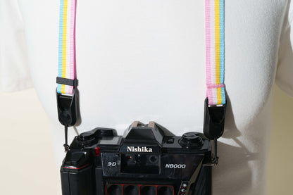Kids Size Rainbow Camera Strap, Adjustable 22-38" + Peak Design Anchors
