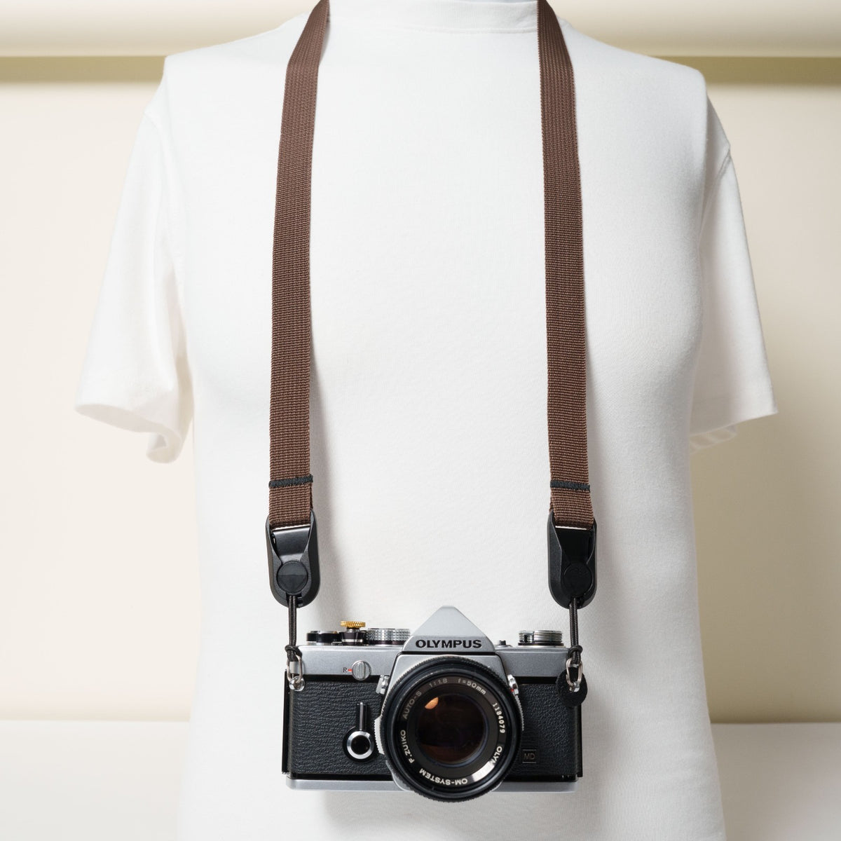 Brown Nylon Camera Strap, Neck, Lanyard or Wrist + Peak Design Anchors