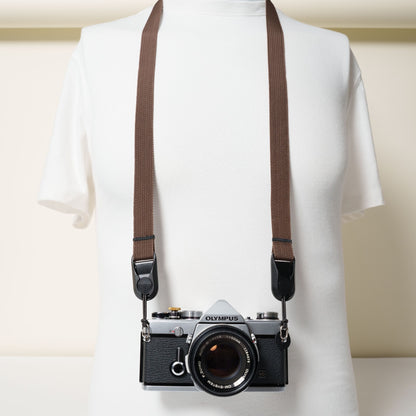Brown Nylon Camera Strap, Neck, Lanyard or Wrist + Peak Design Anchors