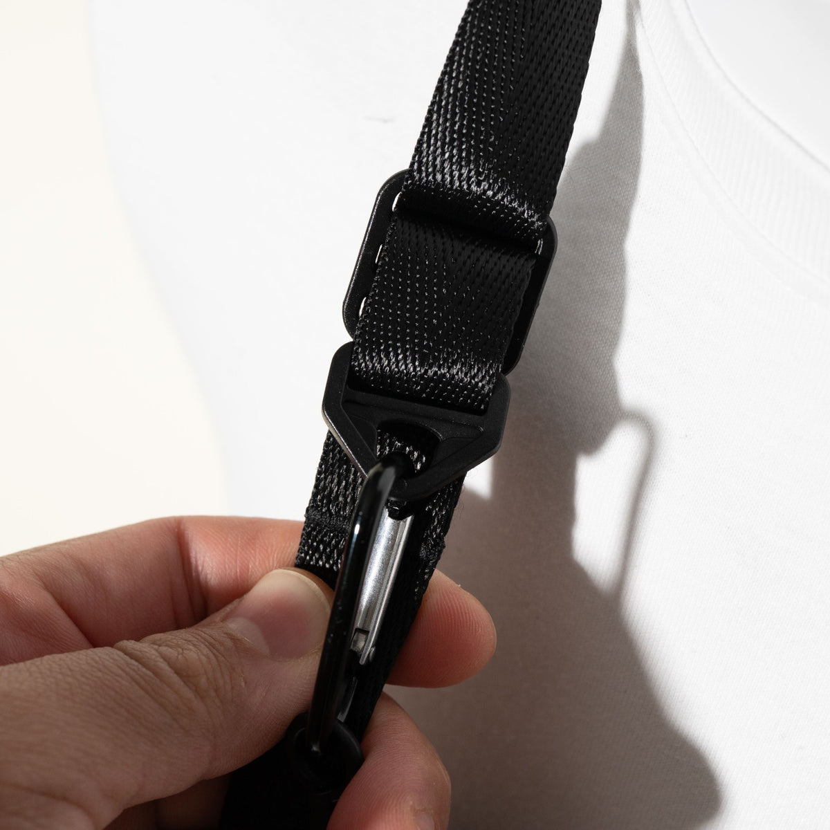 All-Black Nylon Camera Strap 1.25", Adjustable 32-58" + Peak Design Anchors