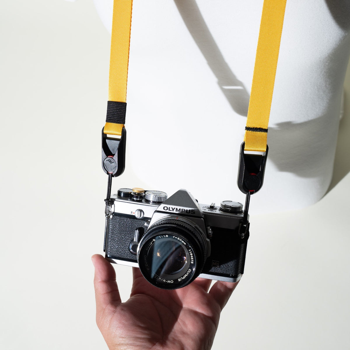 Metallic Gold or Silver Camera Strap, Neck 28-50" or Wrist + Peak Design Anchors
