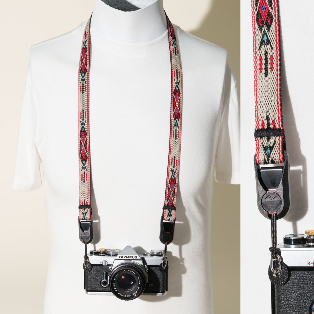 Desert Sun Southwest Camera Strap 40", Nylon Webbing + Peak Design Anchors