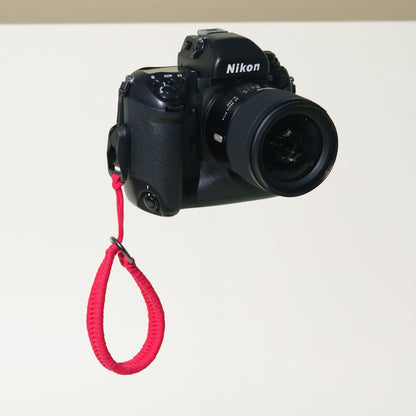Braided Nylon Rope Camera Wrist Strap 14", Red, Gray or Orange + Peak Design Anchor