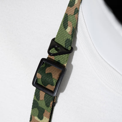 Green Camo Dual Adjustable Camera Strap 35-50", Accessory Mount + Peak Design Anchors