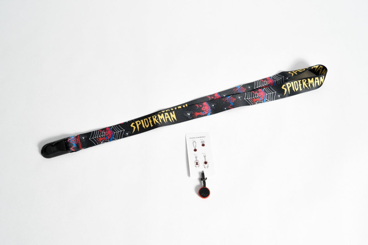 Superhero Print Camera Lanyard, Spider-Man or Deadpool, 1" x 38" + Peak Design Anchor