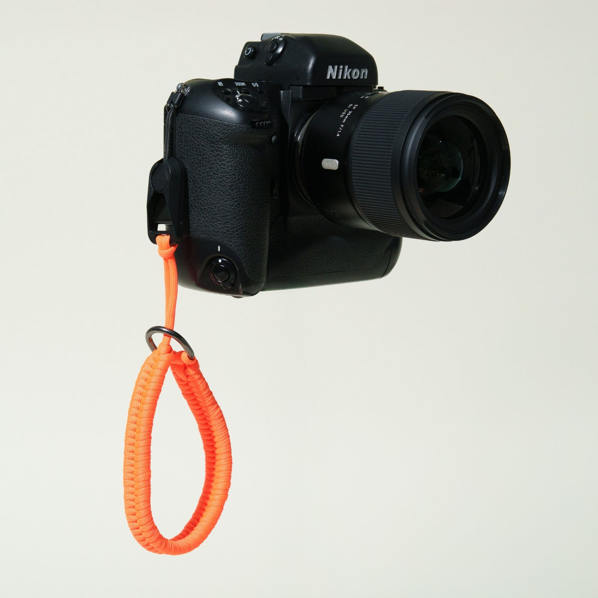 Braided Nylon Rope Camera Wrist Strap 14", Red, Gray or Orange + Peak Design Anchor