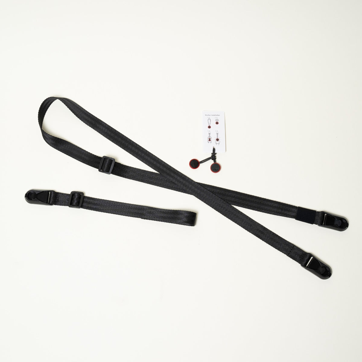 Black Slim Camera Strap Combo, 32-58" Adjustable Neck + 16" Wrist Strap
