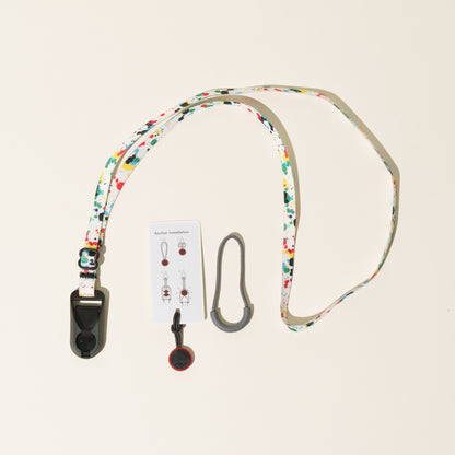 Paint Splash Pocket Camera Neck Strap, 38" Loop + Peak Design Anchor