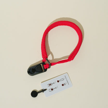 Braided Nylon Rope Camera Wrist Strap 14", Red, Gray or Orange + Peak Design Anchor