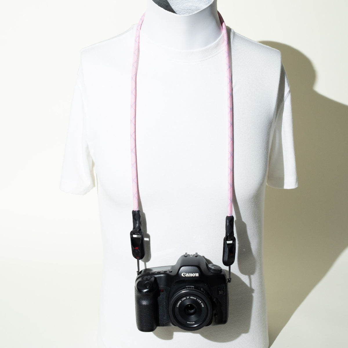 Pink or Black & White Rope Camera Strap, Neck 40" or Wrist + Peak Design Anchors