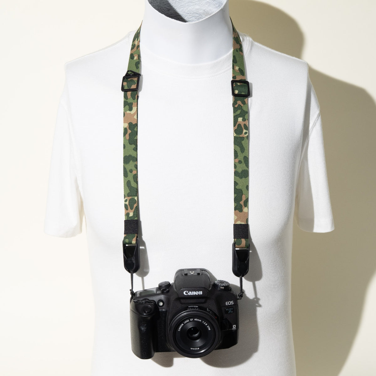 Green Camo Camera Strap, Neck, Wrist or Combo + Peak Design Anchors