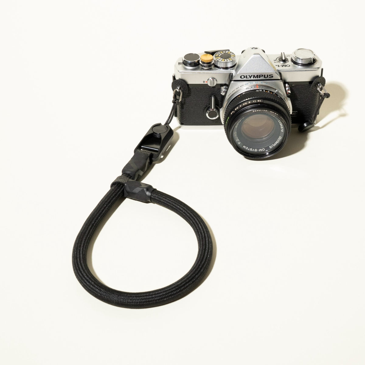 Black Climbing Rope Camera Wrist Strap 16", 10mm + Peak Design Anchor