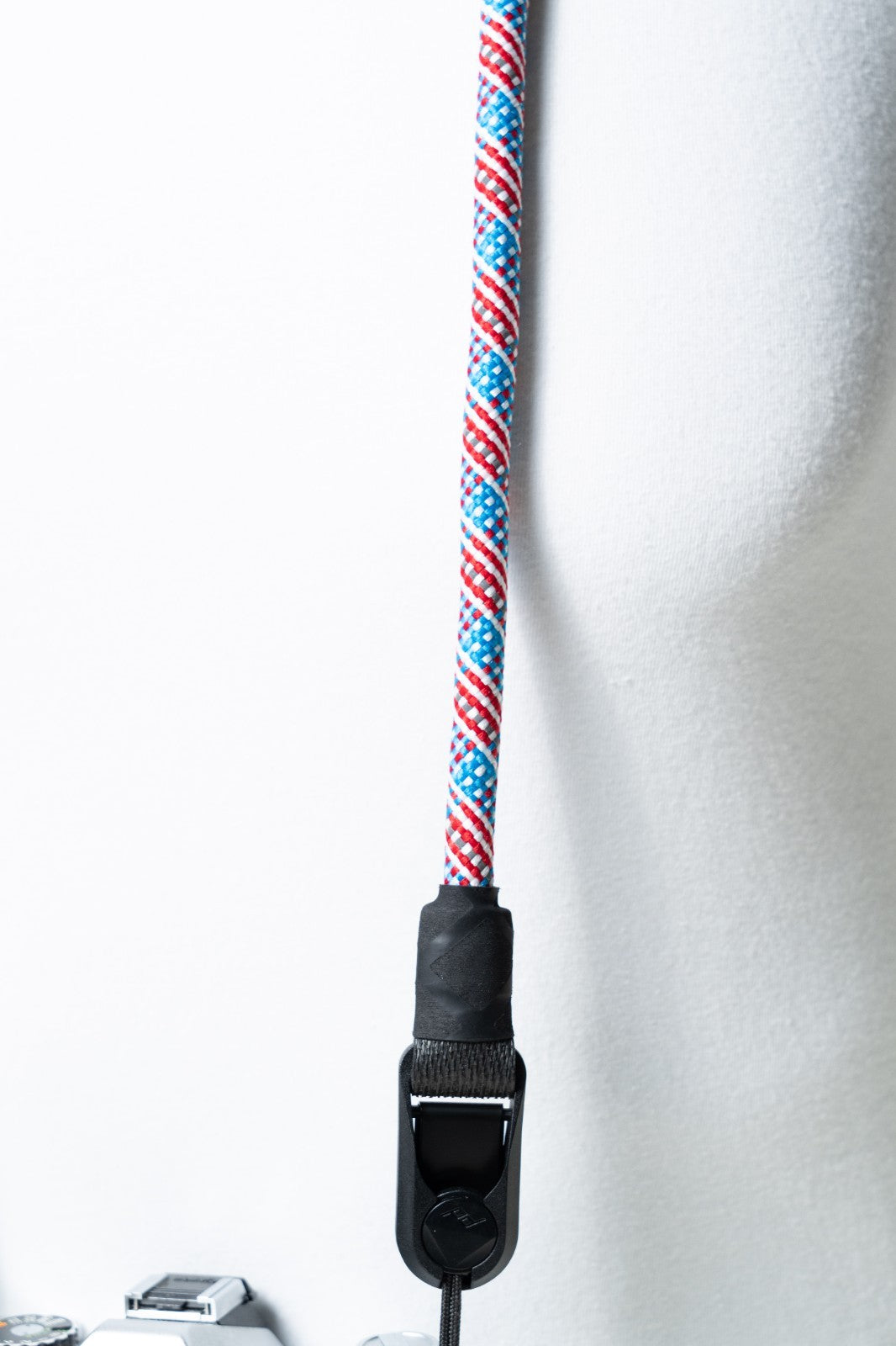 Red, White & Blue Climbing Rope Camera Strap, Neck 40" or Wrist 16"