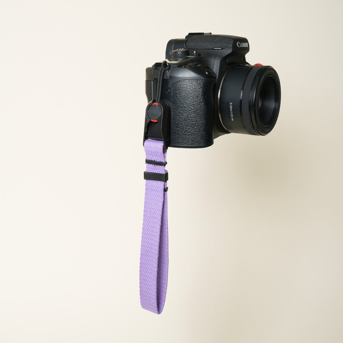 Purple Cotton Camera Strap, Adjustable Neck 30-50" or Wrist + Peak Design Anchors