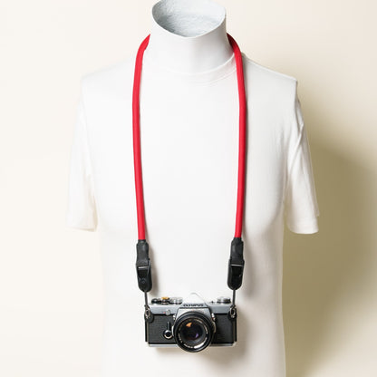 Climbing Rope Camera Strap, Red, Black or Blue, Neck 42" or Wrist + Peak Design Anchors