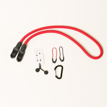 Climbing Rope Camera Strap, Red, Black or Blue, Neck 42" or Wrist + Peak Design Anchors