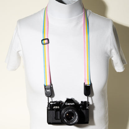 Kids Size Rainbow Camera Strap, Adjustable 22-38" + Peak Design Anchors