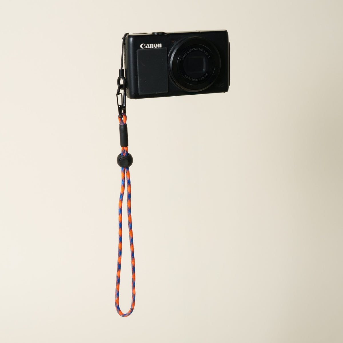 Blue & Orange Paracord Camera Strap, 38" Lanyard or 16" Wrist