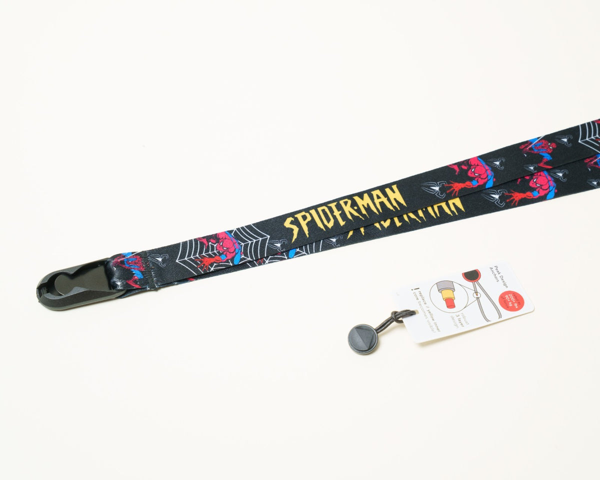 Superhero Print Camera Lanyard, Spider-Man or Deadpool, 1" x 38" + Peak Design Anchor
